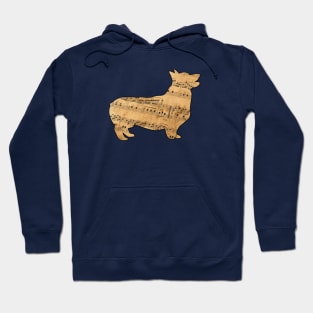 Sheet Music Corgi Dog Hoodie